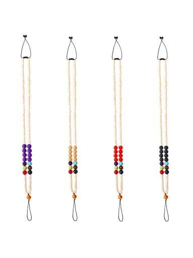 custom Bead Silicone Trend Beaded  Hand-Woven Mobile Phone Straps/Necklace