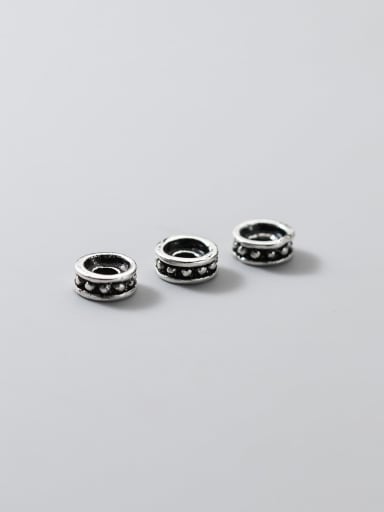 S925 silver aged Thai silver 5mm bracelet spacer beads
