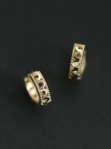 925 Sterling Silver Round Trend Huggie Earring
