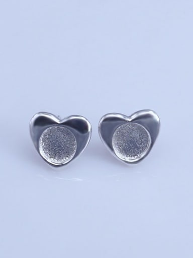 925 Sterling Silver Round Earring Setting Stone size: 7*7mm