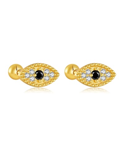 925 Sterling Silver Cubic Zirconia Evil Eye Dainty Stud Earring