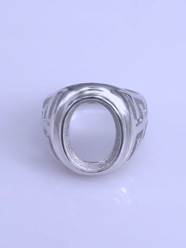 925 Sterling Silver 18K White Gold Plated Oval Ring Setting Stone size: 12*16mm