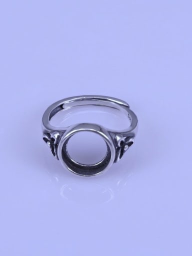 925 Sterling Silver Round Ring Setting Stone size: 10*10mm