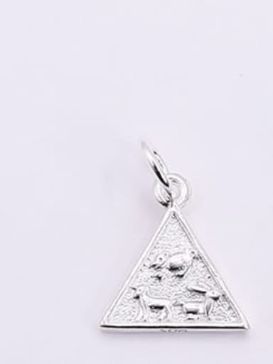 S925 Sterling Silver Triangle Triad Pendant