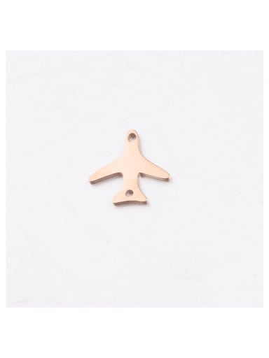 Stainless steel small plane two-hole pendant pendant