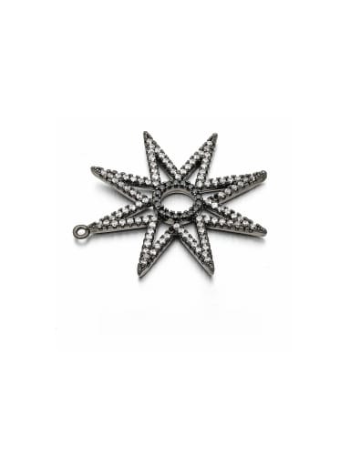 Copper Big Star Jewelry Accessories Micro-set Pendant 35mm*37mm