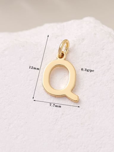 Brass Minimalist English  Letter  Pendant