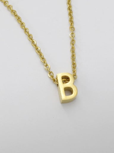 B Stainless steel Letter Minimalist Necklace