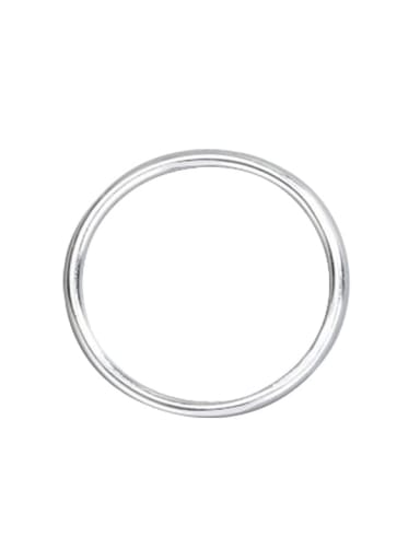 925 Sterling Silver Line Round Minimalist Band Ring