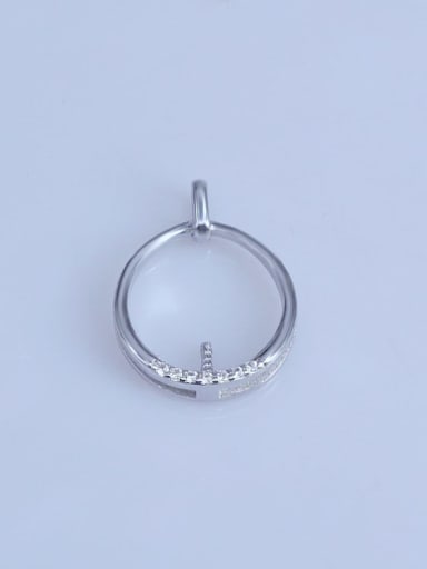 925 Sterling Silver Ball Pendant Setting Stone size: 6*14mm