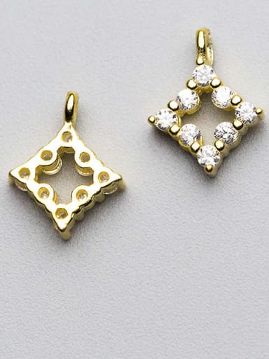 custom 925 Sterling Silver Gold Plated Charm Height : 10.5 mm , Width: 8 mm