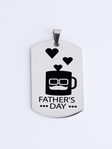 Steel color Stainless Steel Thanksgiving Father's Day Geometric Gift Pendant