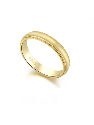 Gold yellow AY120216 925 Sterling Silver Enamel Geometric Minimalist Band Ring