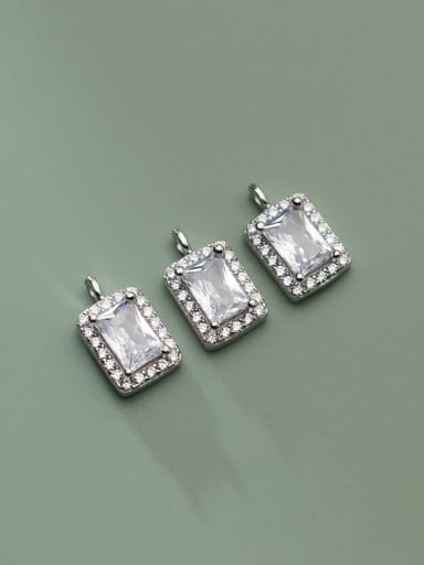 S925 Silver Electroplating Inlaid Zircon Pendant