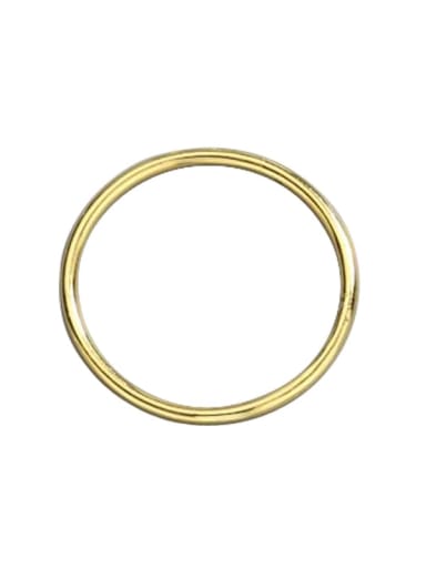 Gold 925 Sterling Silver Line Round Minimalist Band Ring