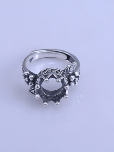 925 Sterling Silver Round Ring Setting Stone size: 9*9mm