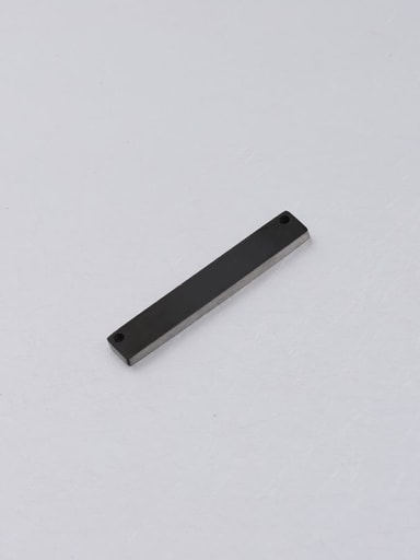 black Stainless steel mirror polished long strip tag
