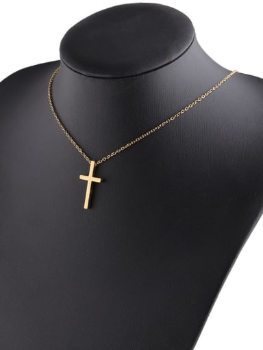 Golden 15x30 cross Stainless steel Cross Minimalist Necklace