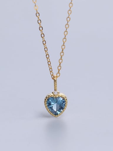 925 Sterling Silver Cubic Zirconia  Minimalist Heart Pendant Necklace