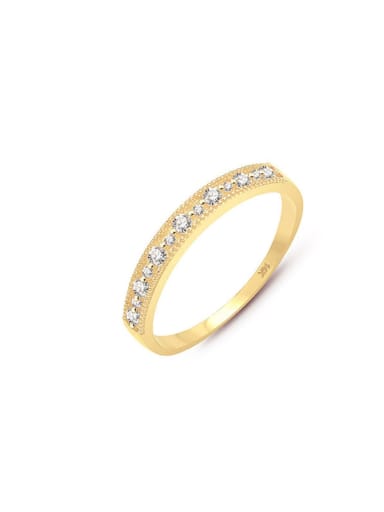 925 Sterling Silver Cubic Zirconia Dainty Band Ring