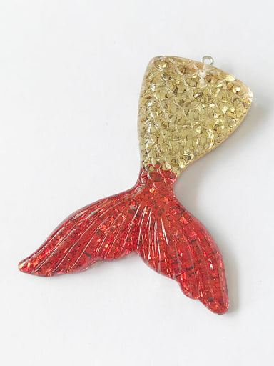 Multicolor Resin Fish Charm Height : 5.5 mm , Width: 7.2 mm