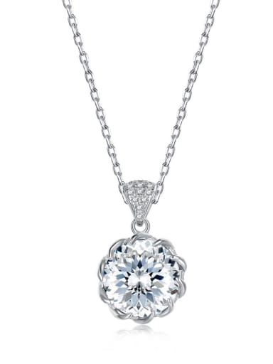White diamond DY190377 925 Sterling Silver Cubic Zirconia Geometric Minimalist Necklace