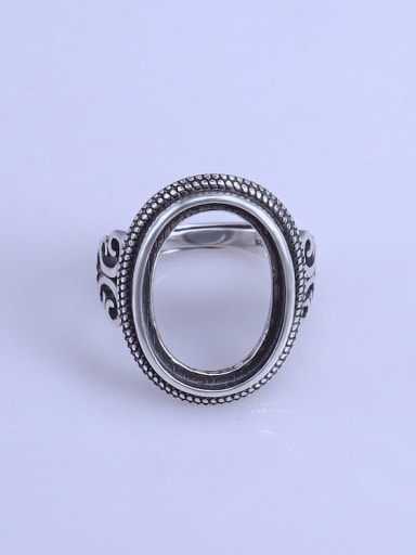 925 Sterling Silver Geometric Ring Setting Stone size: 13*18mm