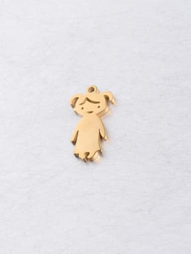 Stainless steel boy and girl couple pendant