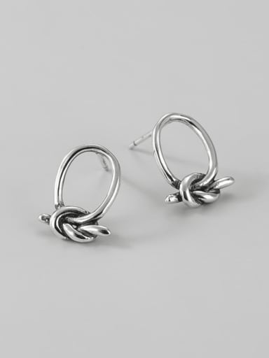 925 Sterling Silver Bowknot Minimalist Stud Earring