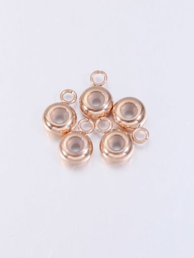 rose gold Stainless steel Round Silicone ring positioning beads