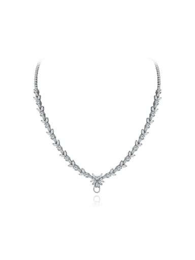 925 Sterling Silver High Carbon Diamond Geometric Luxury Necklace