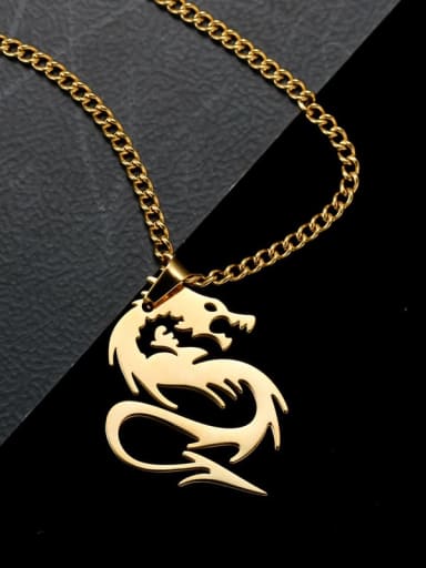 Titanium Steel Dragon Hip Hop Necklace