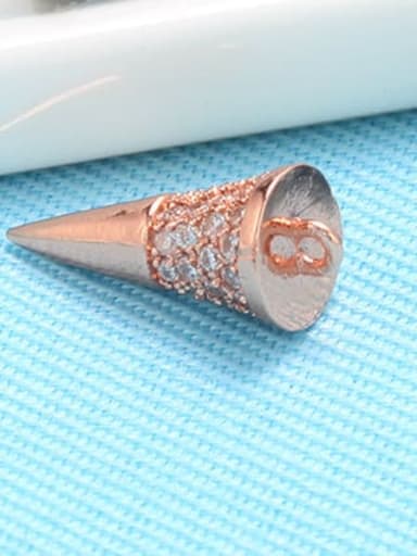 Brass Horn Pendant with Micro-Set Fancy Diamonds
