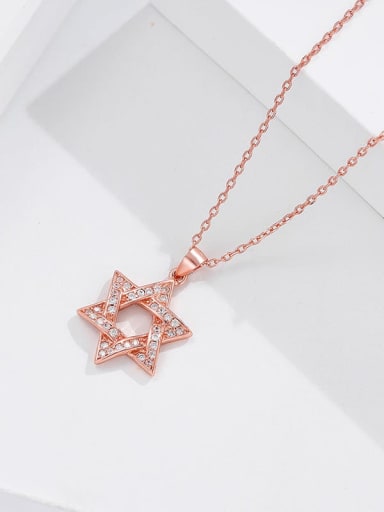 Rose gold 925 Sterling Silver Star Necklace