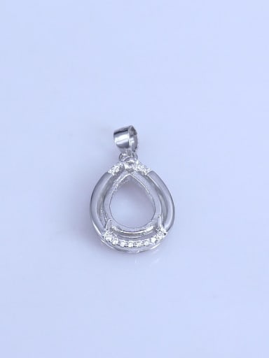 925 Sterling Silver Water Drop Pendant Setting Stone size: 9*13mm