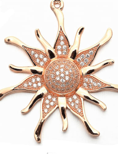 Copper Sunflower Microset Pendant