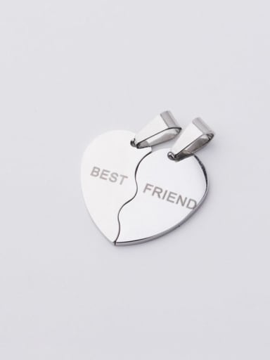 Stainless Steel Laser Lettering  Heart Diy Jewelry Accessories