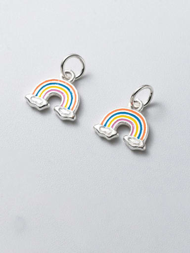 925 Silver A 925 Sterling Silver Minimalist  Rainbow DIY Pendant