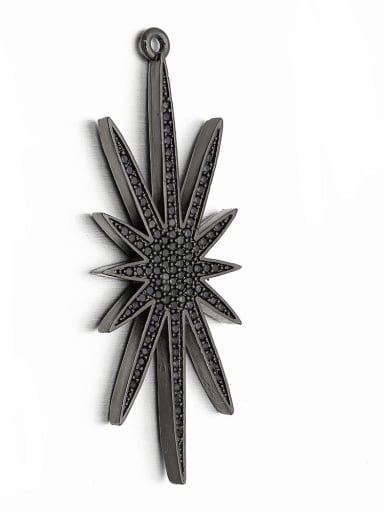 Gun black Copper star micro-set jewelry accessories
