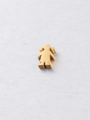 golden Stainless steel little girl Beads Minimalist Findings & Components