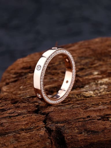 Rose gold 925 Sterling Silver Geometric Minimalist Band Ring