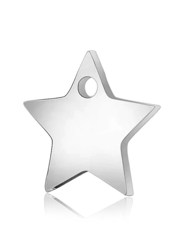 Stainless steel Star Charm Height : 11.1 mm , Width: 11.6 mm