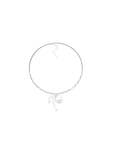 925 Sterling Silver Smiley Vintage Tassel Necklace