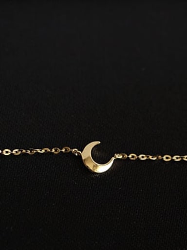 925 Sterling Silver Moon Dainty Adjustable Bracelet