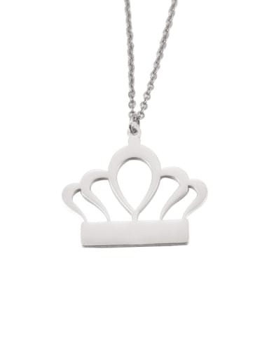 Stainless steel Crown Minimalist Necklace