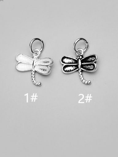 custom 925 Sterling Silver Dragonfly Charm Height : 14 mm , Width: 13 mm