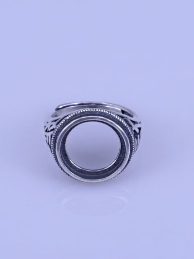 925 Sterling Silver Round Ring Setting Stone size: 13*13mm
