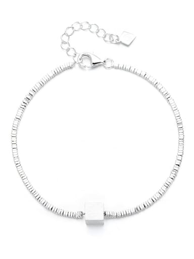 514LD Bracelet approximately 4.7g 925 Sterling Silver Geometric Dainty Necklace