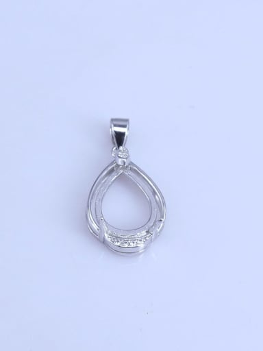 custom 925 Sterling Silver Water Drop Pendant Setting Stone size: 10*14mm