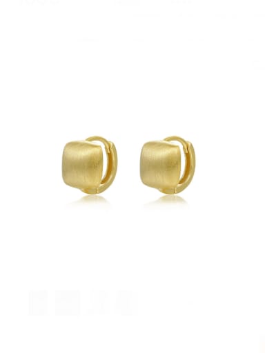 E3551 Gold 925 Sterling Silver Geometric Minimalist Huggie Earring